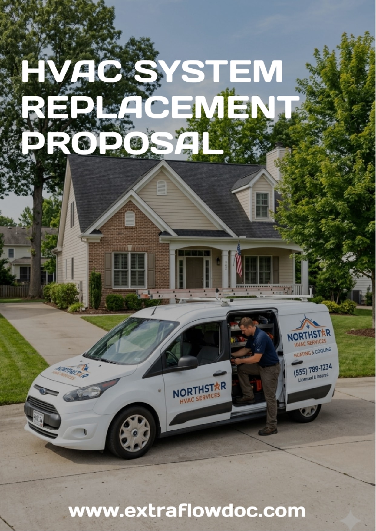 HVAC system replacement proposal created with ExtraflowDoc
