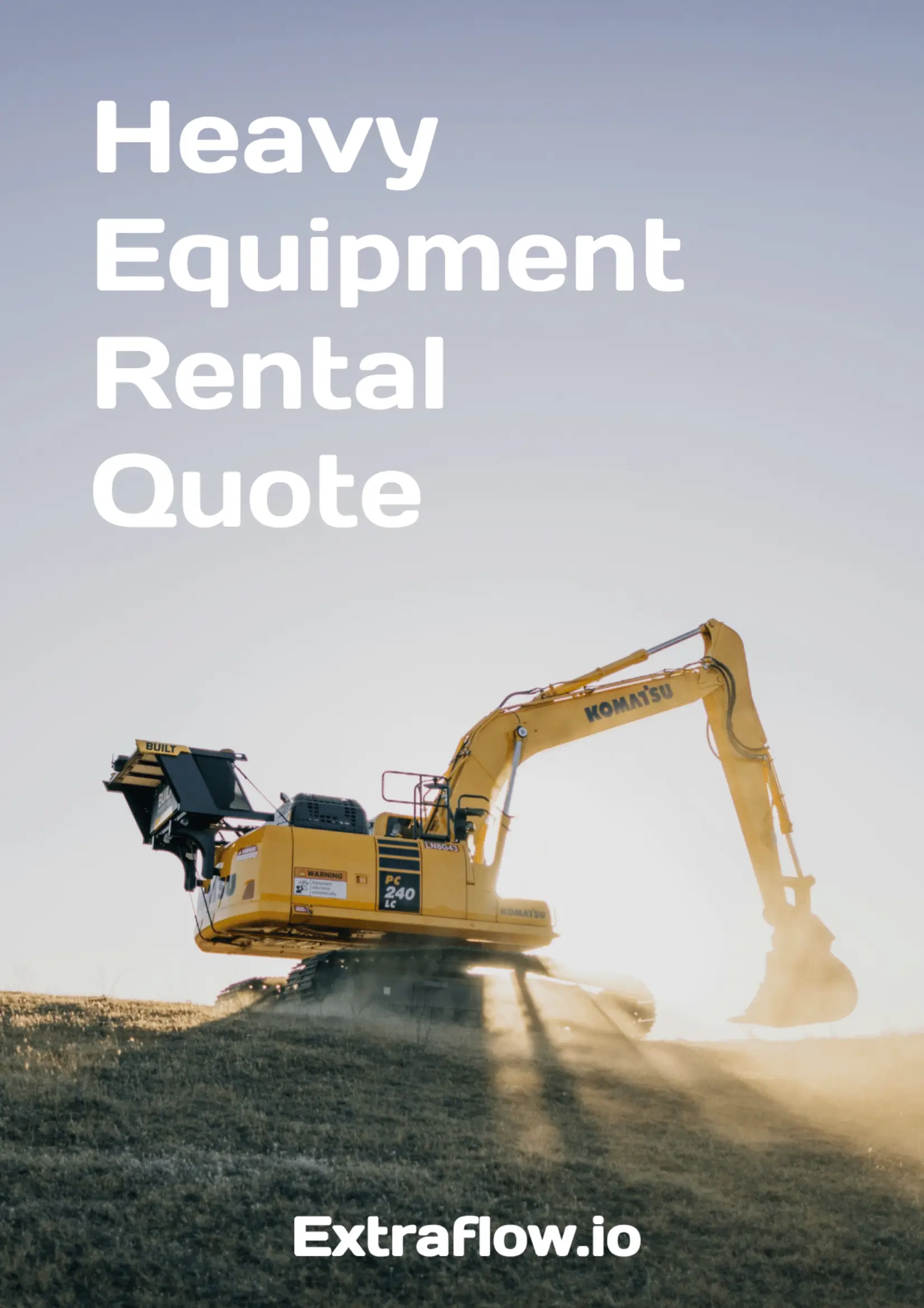 Heavy equipment rental quote template created with ExtraflowDoc